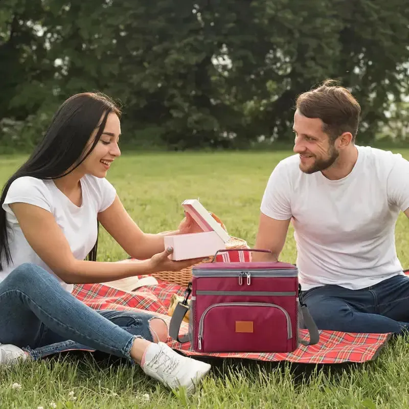 Large Capacity Leak Proof Lunch Backpack Large Picnic Cold And Warm Insulated Bag Outdoor Storage Shoulder 250318l_voghion.com