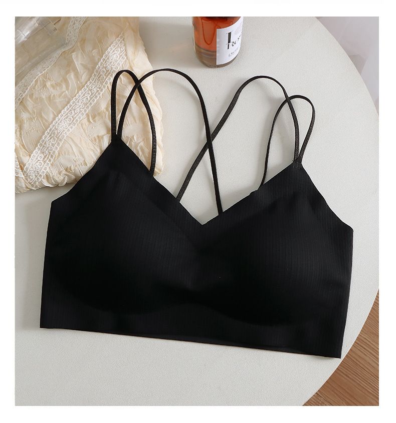 Wireless underwear women's seamless back soft support push-up with chest pad breathable breast-collecting anti-sagging bra_voghion.com