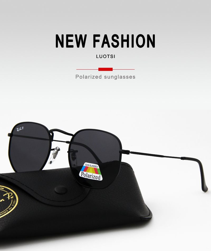 Marke Design Mode Hexagon Kleine Polygon UV400 männer Polarisierte Sonnenbrille Flug Sport Schwarz Objektiv 2022 Frauen Rosa_voghion.com