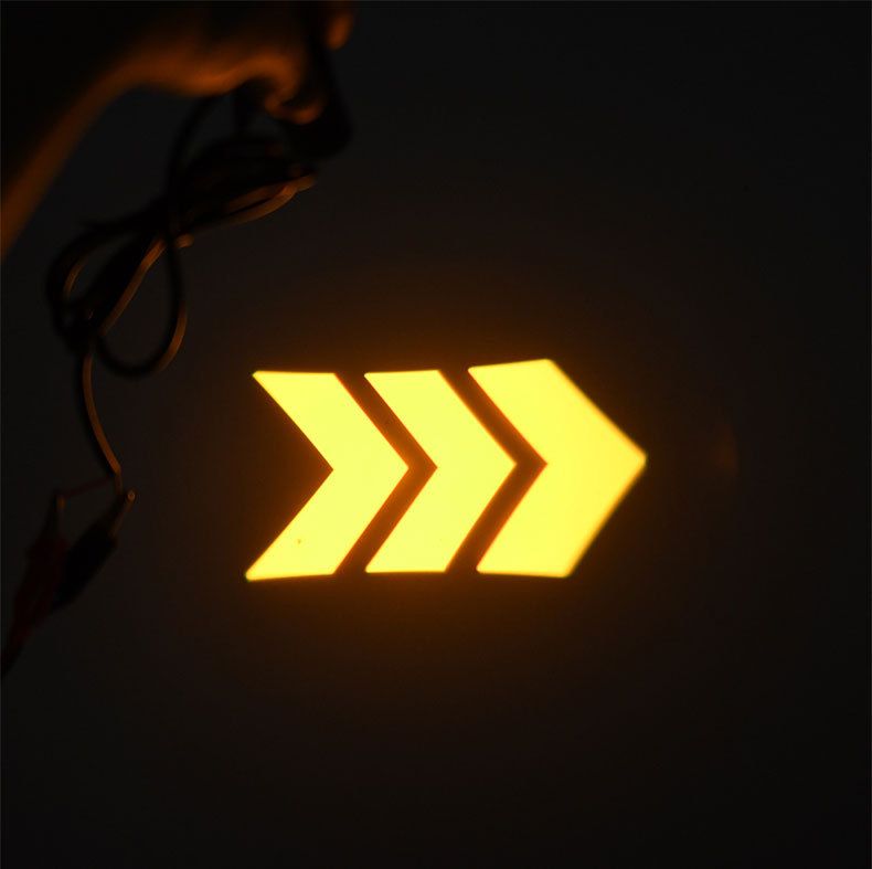 Luz de advertencia de alto brillo con proyección de señal de giro LED para motocicleta, ambiente, curvas, gestos en el suelo_voghion.com