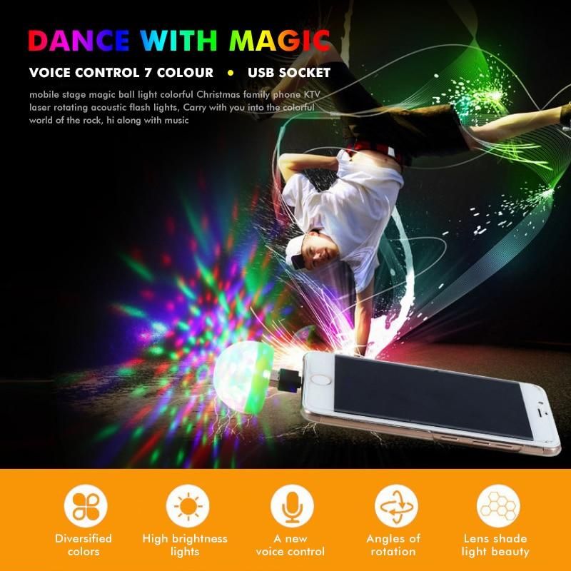 Mini USB LED Disco DJ Stage Light Portable Family Party Ball Colorful Light Bar Club Stage Effect Lamp Mobile Phone Lightings MYY_voghion.com