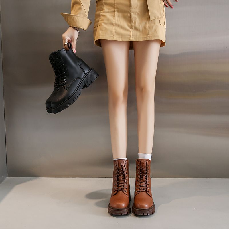 Hot Fashion tutti i tipi di stivali Martin rossi di nuova moda in rete per sollevare scarpe con plateau_voghion.com