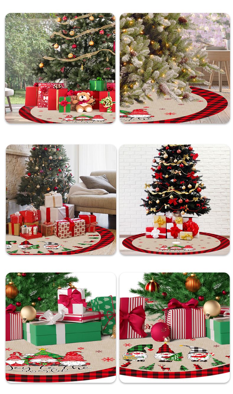 Natale nuovo 120CM stampa bambola senza volto gonna albero di Natale albero di Natale decorazione inferiore scena vestire_voghion.com