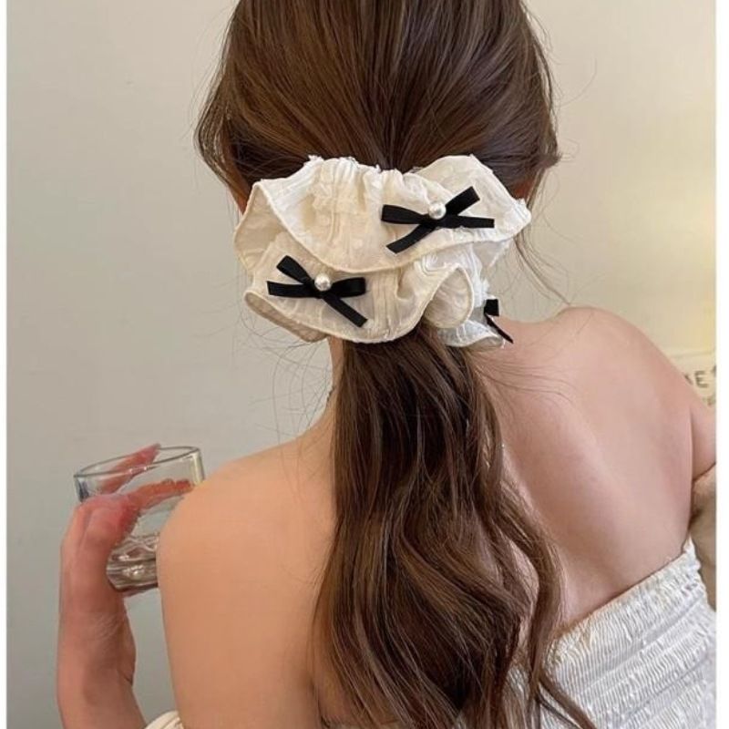 Nuovo stile di balletto primaverile ed estivo, capelli ricci grandi, dolce ragazza, elastico per capelli con fiocco di alta qualità, accessori per capelli elastici_voghion.com
