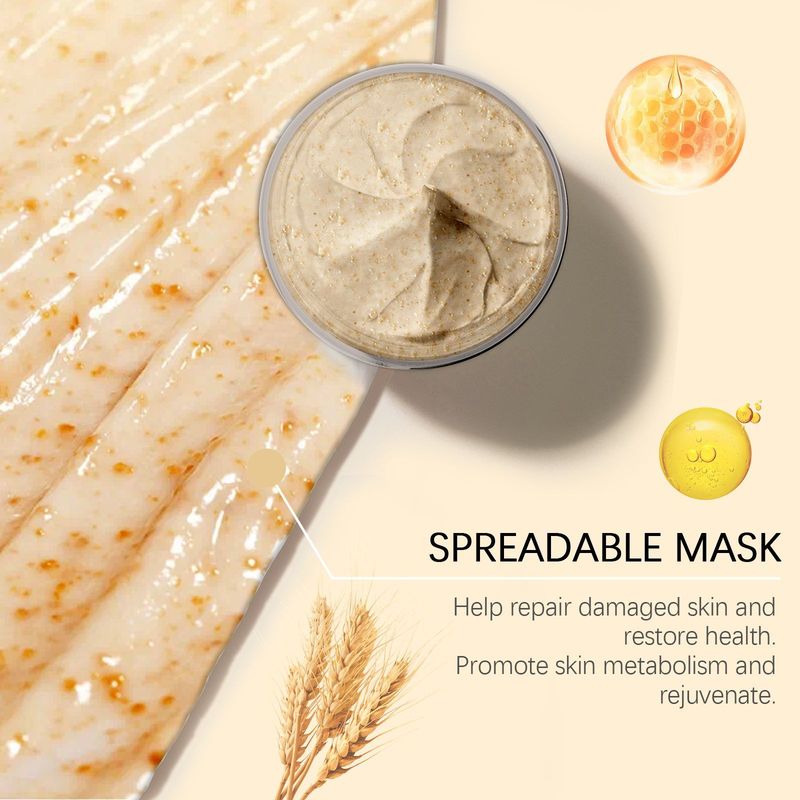 Reis Hunneg Feuchtigkeitsspenderend an ophellend Mask Feuchtigkeitsspenderend, hydratiséierend, pflegend a verbessert de Glanz vun der Gesiichtshaut_voghion.com