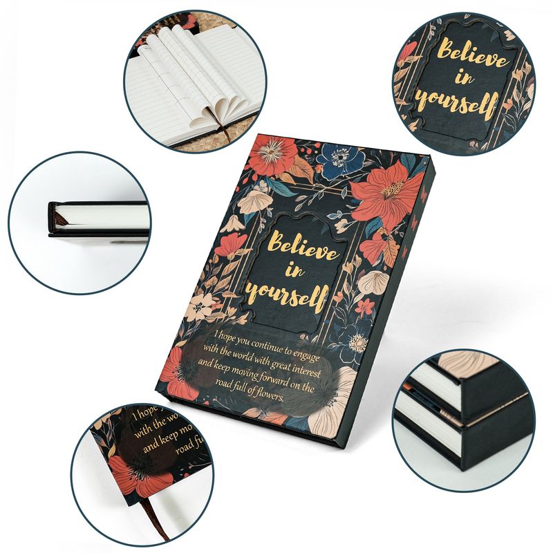 Bildung & Bürobedarf Neue meistverkaufte tragbare kreative coole schwarze Blume Abdeckung tragbare Notebook beste Verkauf dieses Buch_voghion.com