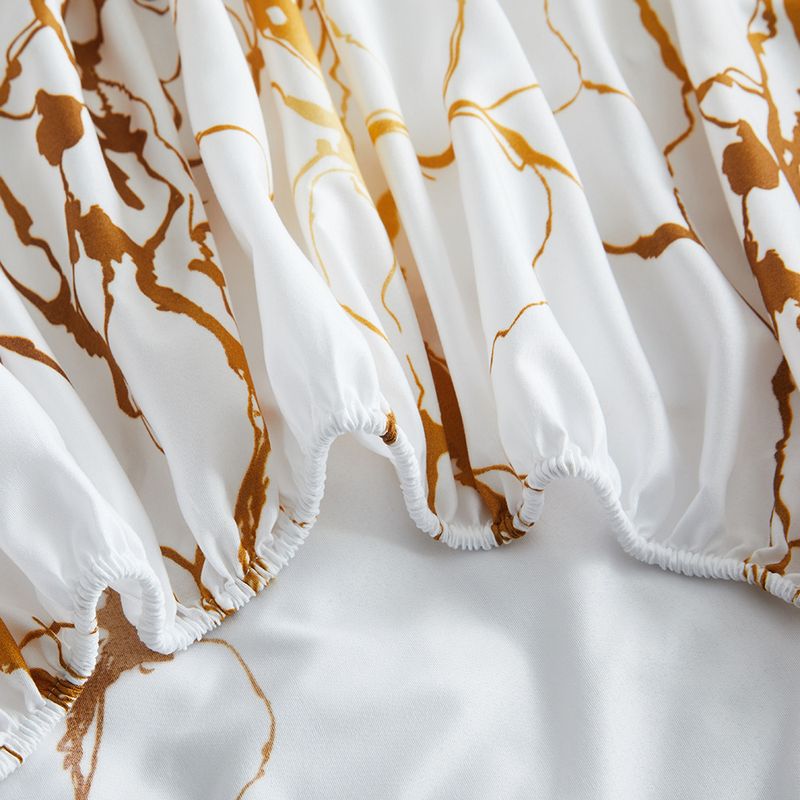 Matrashoes van Platinum Marble Art, polyester, huidvriendelijk, hoeslaken, matrasbeschermer, hoeslaken_voghion.com