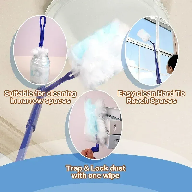 Disposable Dusters With Replace Heads Refills Bulk Duster Brush For Cleaning Home Office Blinds Car Surface Duster Cleaning Tool_voghion.com