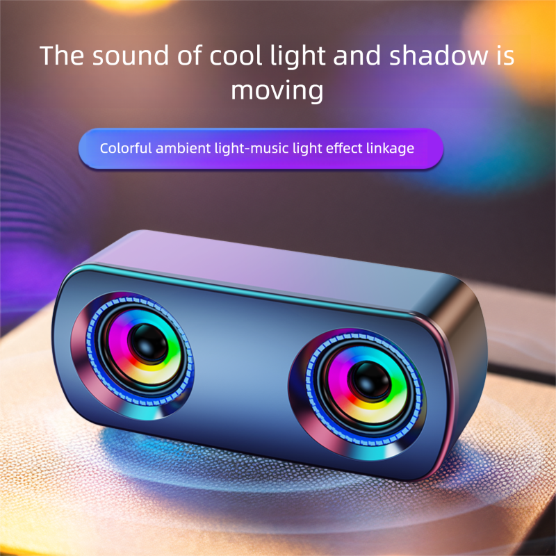 Ev Masaüstü Bilgisayar Parlama Önleyici Subwoofer Yapışkanlı Hoparlör Yüksek Kaliteli Multimedya Ses Kablolu Bağlantı_voghion.com
