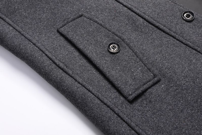 Men's Wool Blend Overcoat – Single-Breasted Long Coat With Belt (30% Wool, Winter-Ready, Business Casual) – Grey/Black/Camel/Navy/Coffee_voghion.com