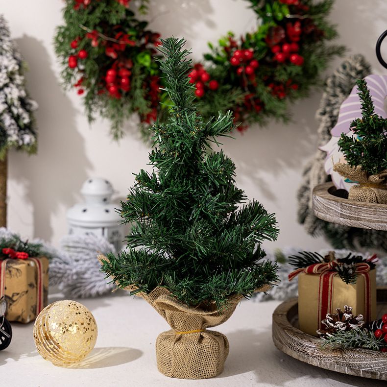Christmas decoration Mini tree linen tree bar decoration 30cm Christmas tree tabletop decoration_voghion.com
