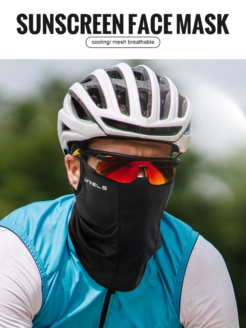 Maschera solare WRELS Ice Silk, protezione solare estiva, traspirante, resistente ai raggi UV, antivento, per ciclismo, escursionismo, attività all'aperto_voghion.com