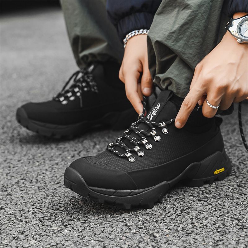 Work High Top Thick Bottom Hiking Shoes Casual Versatile Wear Comfortable Lightweight Stylish_voghion.com