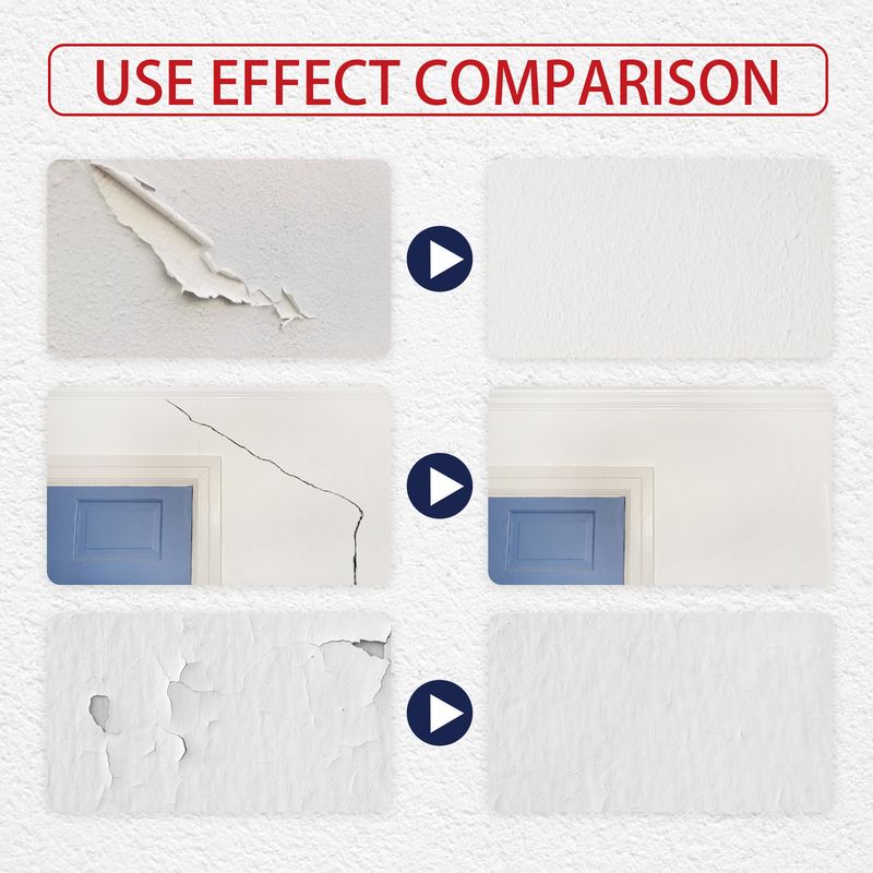 Reparationspasta för väggar, reparationspasta för vita väggar för hushåll, vattentät och sprickskyddande, täcker mögelfläckar, renoveringspasta_voghion.com