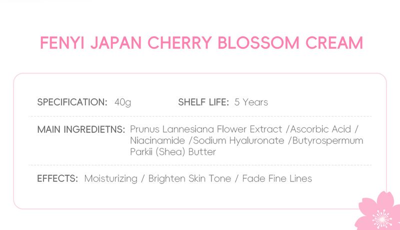 Emulsion Fenyi Sakura Plant Essence Cream 40g Hydrating Moisturizing Cream Skin Care Products_voghion.com
