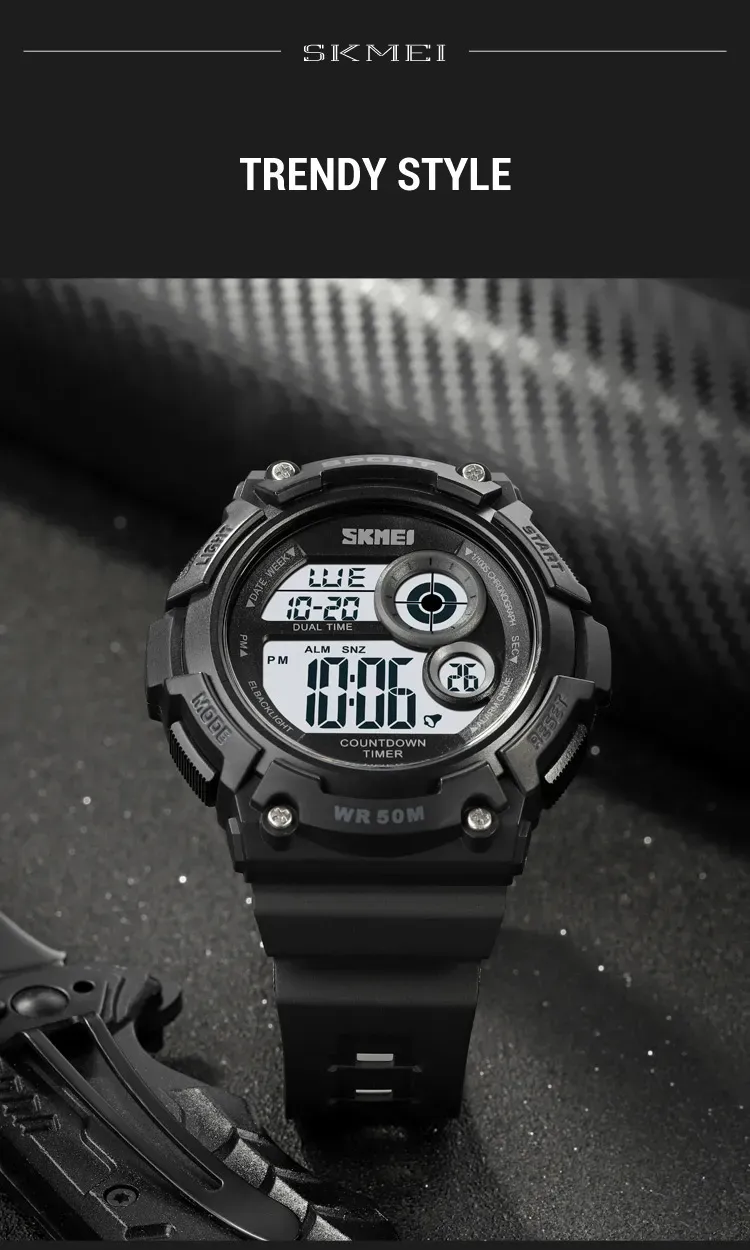 Orologio da polso elettronico alla moda per bambini, studenti, adolescenti, resistente all'acqua, orologi digitali sportivi per uomo_voghion.com