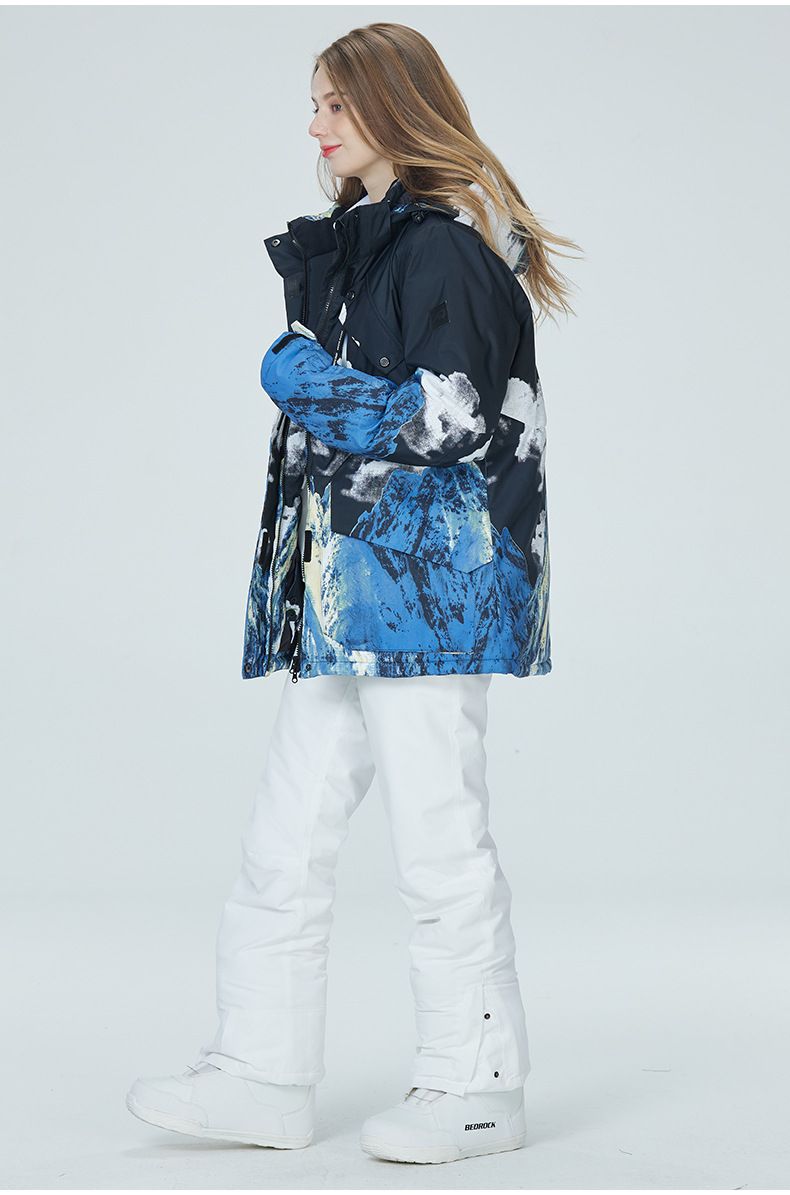 New Snowboarding Suit For Men Women, Couple Style, Warm Thickened Korean Version Ski Jacket And Pants Set_voghion.com