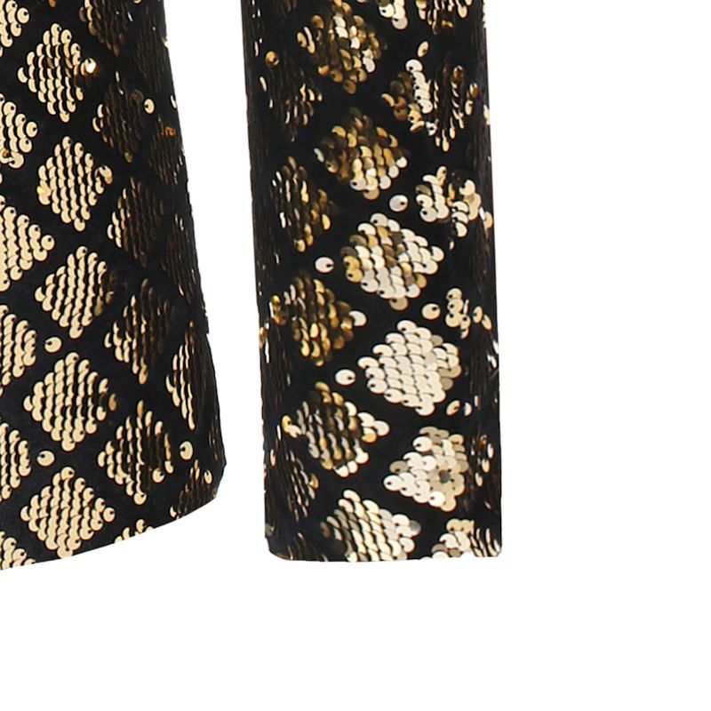 Abbigliamento maschile Autunno e inverno uomo taglia abito con revers a lancia palco banchetto ospite festa vestito con paillettes diamantate ZT X45_voghion.com