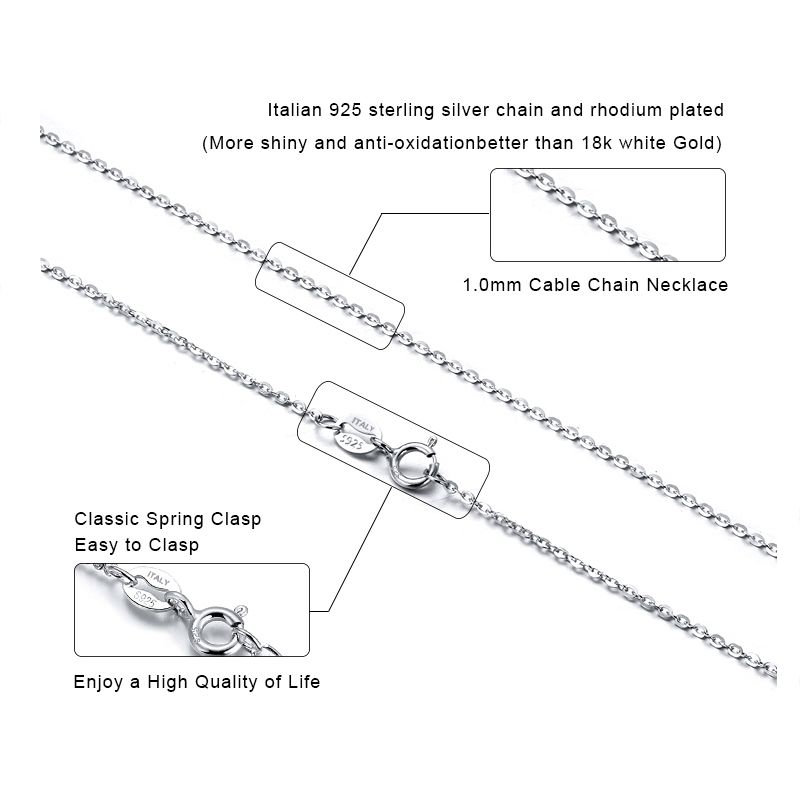Mode ORSA JEWELS Italiaanse Sterg Sier Personaliseer Ketting voor Vrouwen 1.0mm Kabel k Kettingen Ketting 45 50 55cm SC06-P_voghion.com