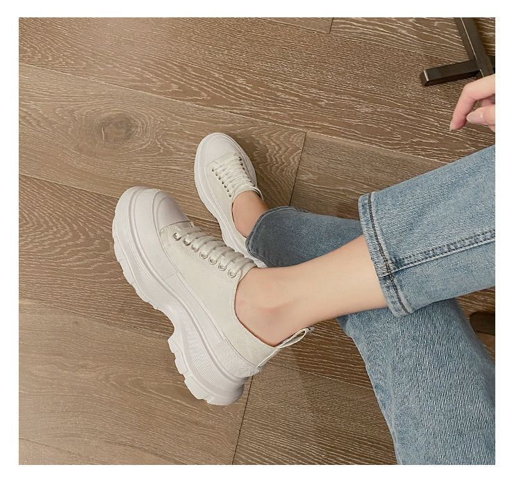 M. DUK/Malduke Ultra Thick Canvas Women's Shoes Soft Sole Pure Original Short Stature Handsome, Lightweight And_voghion.com