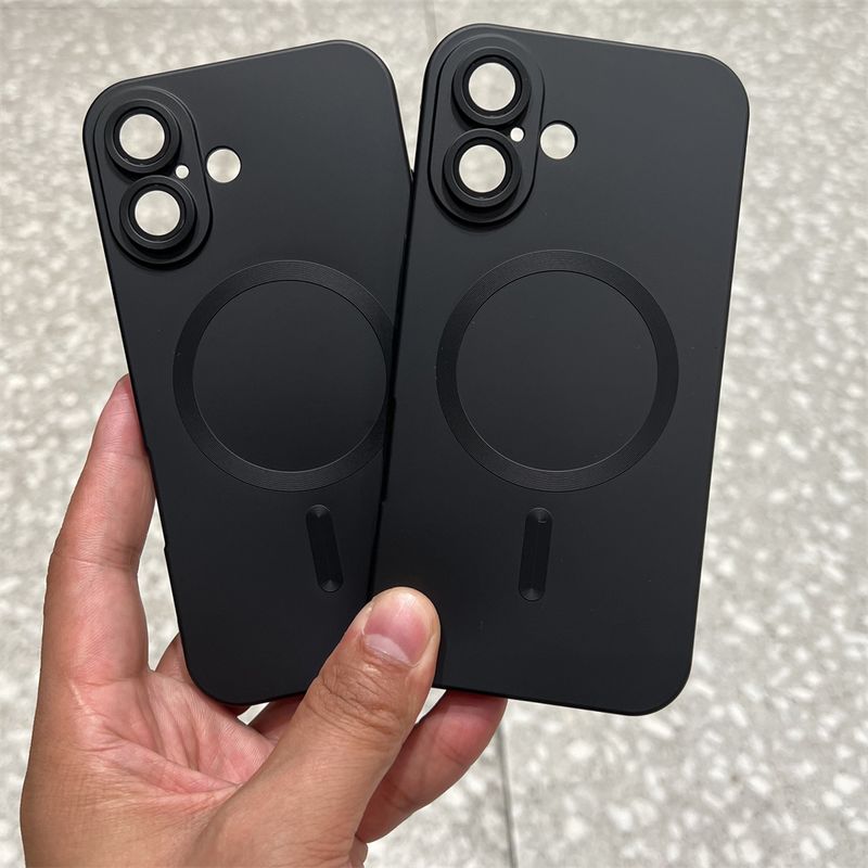 Custodia di ricarica wireless magnetica opaca di lusso per iPhone 16 15 14 Pro Max Plus 13 12 11 XR X XS 7 8 Cover antiurto_voghion.com