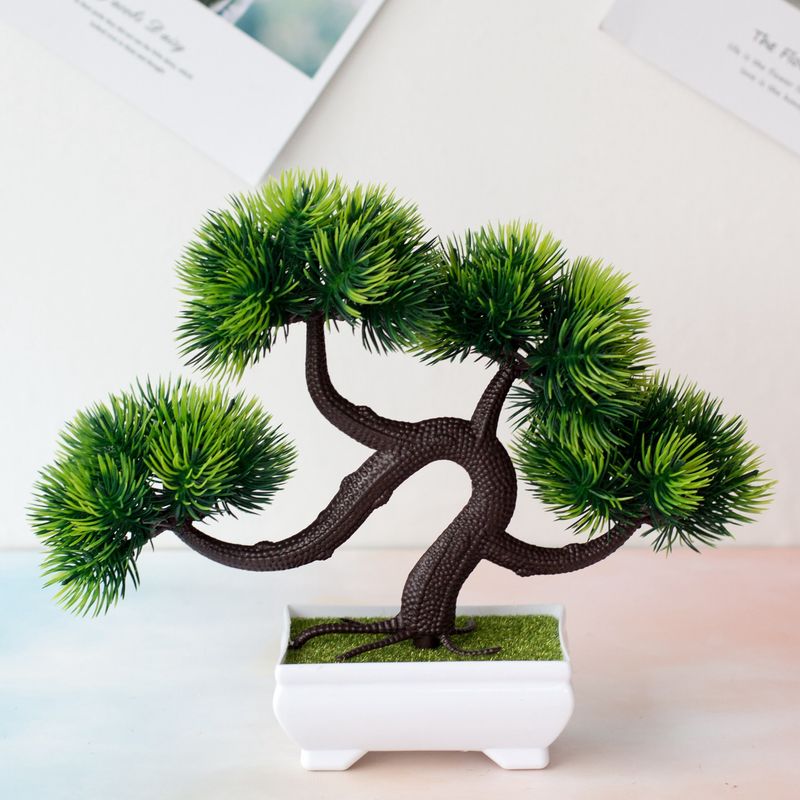 Four-ball pine grass simulation plant potted grass ball bonsai small tree home decoration flower ornaments_voghion.com
