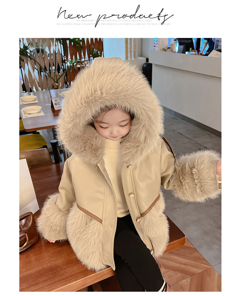 Mädchen Herbst und Winter Mantel Baby Winter Plus Fleece Pelz Kinder Top kleine Mädchen Pelz_voghion.com
