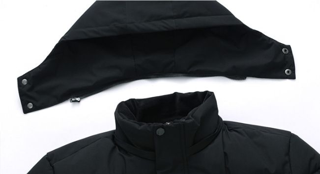 Men's Clothing Winter Men's Cotton Coat Couple Long Thick Warm Hooded Simple Fashion Youth Trend Coat_voghion.com