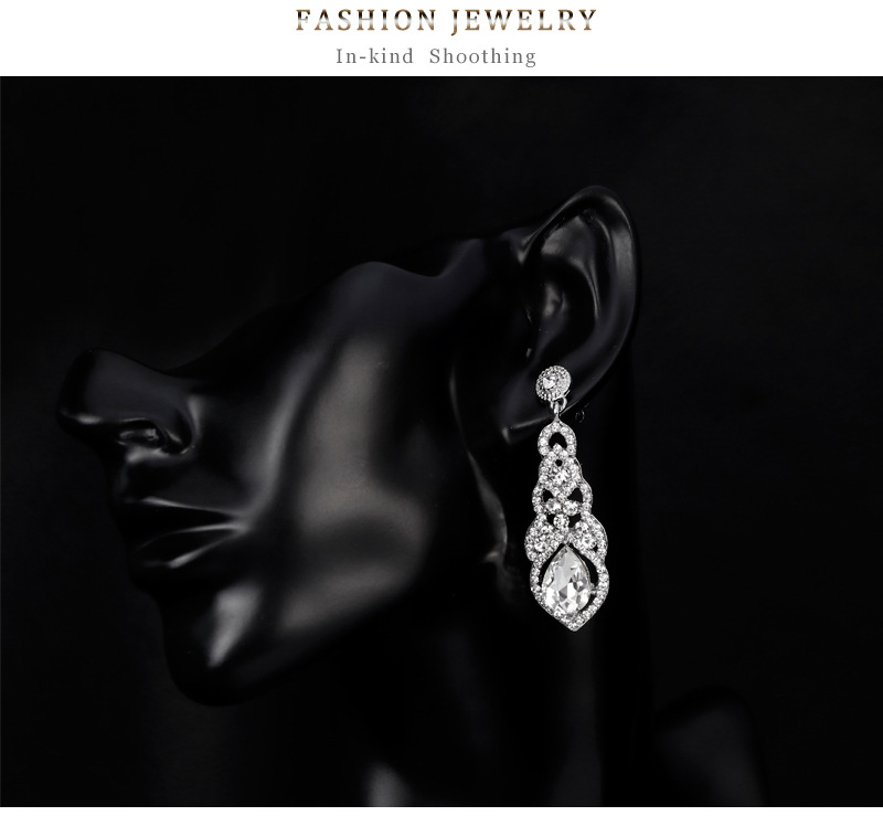 Shiny VENUS Kristall Lange Baumeln Ohrringe Für Frauen Exquisite Strass Hohl Stud Eardrop Braut Hochzeit_voghion.com