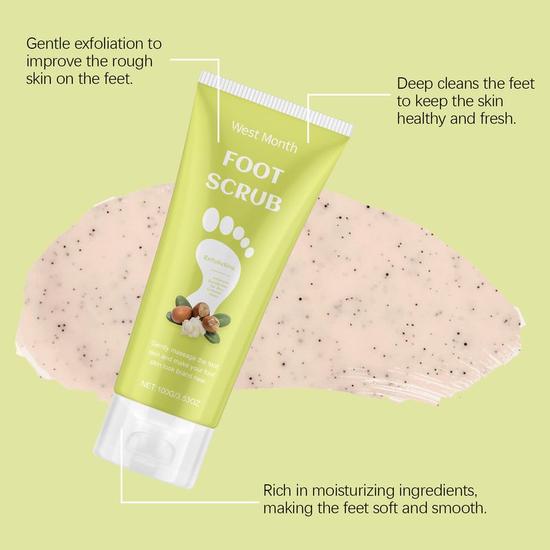 Exfoliantul pentru picioare curăță delicat keratina și pielea moartă a picioarelor, hidratează și netezește pielea._voghion.com