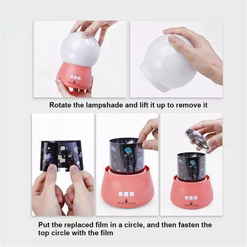 Night Light Projector, 360 Degree Rotation Projector Night Light ,13.50 X 13.50 X 18.00cm_voghion.com
