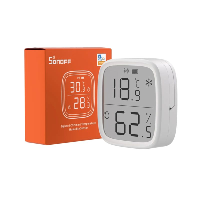 SONOFF SNZB-02D Zigbee Capteur de température et d'humidité LCD Thermostat Détecteur Intelligent Fonctionne avec Ewek Alexa Google Home_voghion.com
