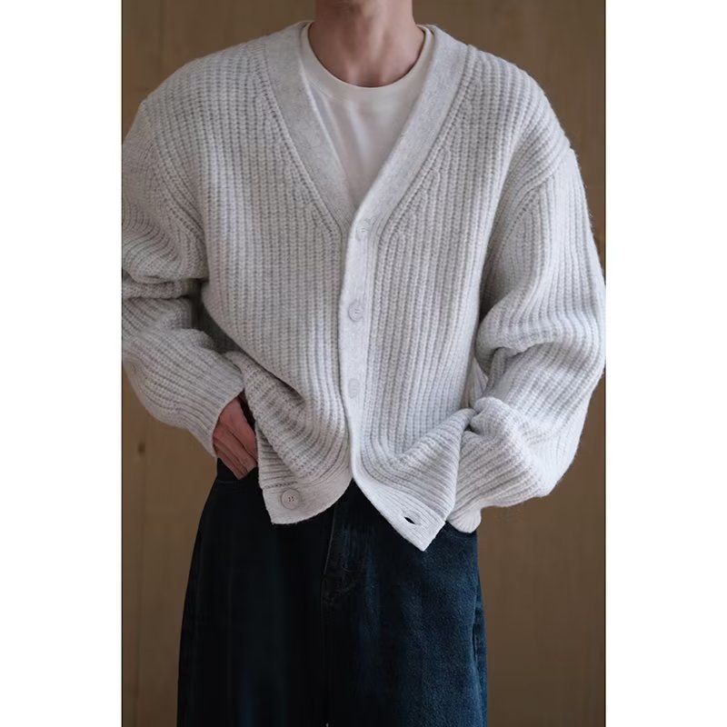 Men's Lightweight Knit Cardigan Sweater - Soft Comfortable Winter Pullover With Stylish Design For Casual & Office Wear _voghion.com