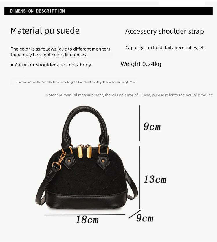 Borsa a tracolla trapuntata con tracolla singola, versatile, di alta moda per le donne, 2025, nuova borsa in pelle scamosciata_voghion.com