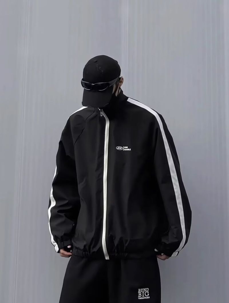 Herrenbekleidung Unisex Wendbare wasserdichte Windjacke für Paare – Leicht, atmungsaktiv und stylisch (Rot/Schwarz)_voghion.com