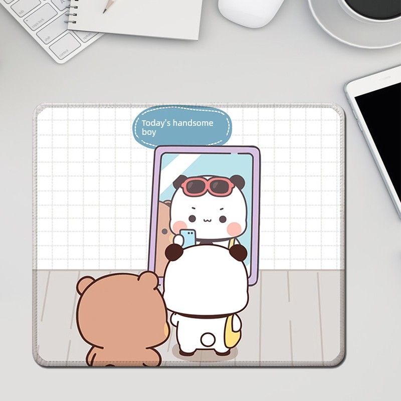 Mouse pad lavável de desenho animado de menina de anime de tamanho pequeno_voghion.com
