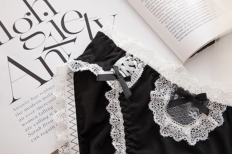 Intimo Mutandine in cotone modale Slip sexy a vita bassa senza cuciture con orlo in pizzo morbido_voghion.com