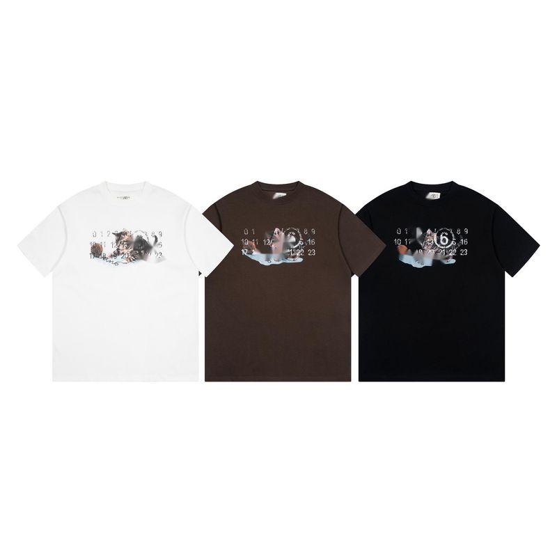 T-shirt à manches courtes Madison Margiela 2024 Play Ball Cat avec chiffres arabes_voghion.com