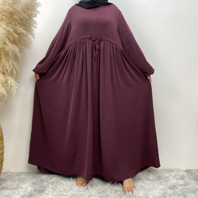 Ramazan Yeni Müslüman Gevşek Siyah Abaya Kadınlar İçin Kimono Dubai Fermuarlı Ön Bornoz Fas Uzun Elbise Jalabiyat Arap Kadın Kaftanı_voghion.com