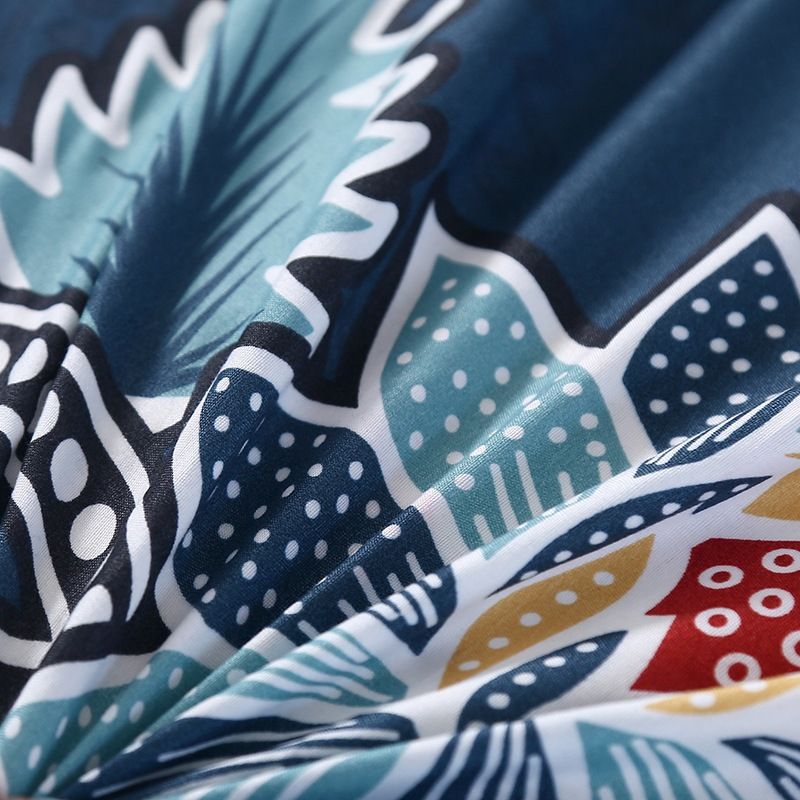 Conjunto de capa de edredom de algodão escovado de luxo estampado - roupa de cama macia tamanho casal/queen/king size para casa e dormitório universitário_voghion.com