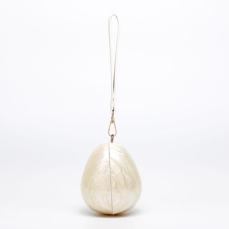 Borsa a mano da donna, borsa a tracolla diagonale, borsa a conchiglia in acrilico dalla forma speciale, pochette da sposa e da cena_voghion.com