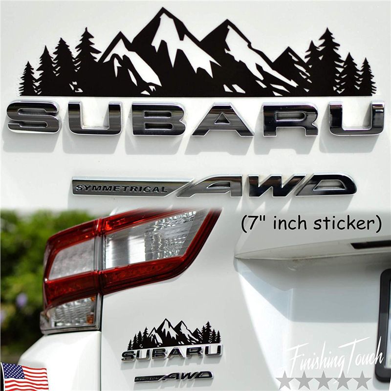 X-100 Yuutoo Hot Selling Forest Snow Mountain Emblem Decorative Personalized Creative Car Stickers_voghion.com