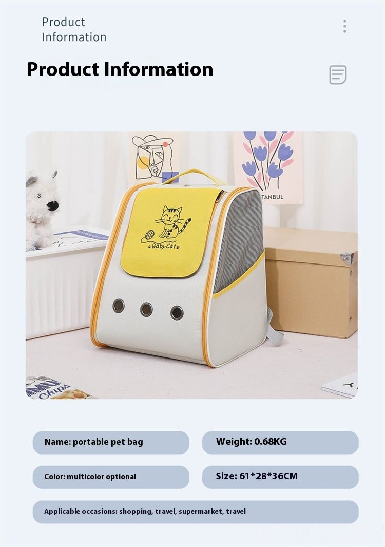 New Space Module Portable Pet Bag For Outgoing, Shoulder Bag, Small Cat Backpack, Walking Dog Backpack_voghion.com