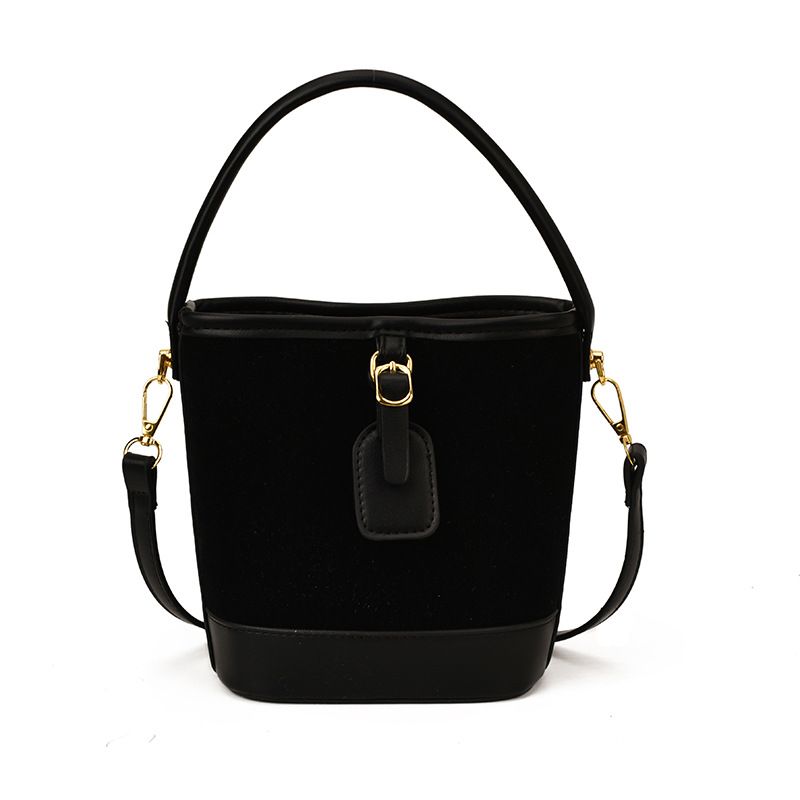 Borsa a secchiello in pelle scamosciata smerigliata per donna, nuova borsa a mano di alta qualità, borsa a tracolla casual, 2025_voghion.com