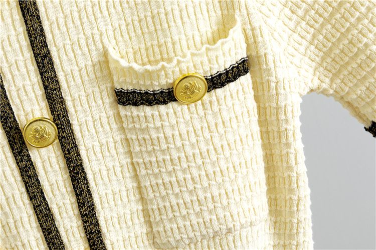 Robe tricotée de style petit parfum pour femmes, vêtements de tempérament _voghion.com