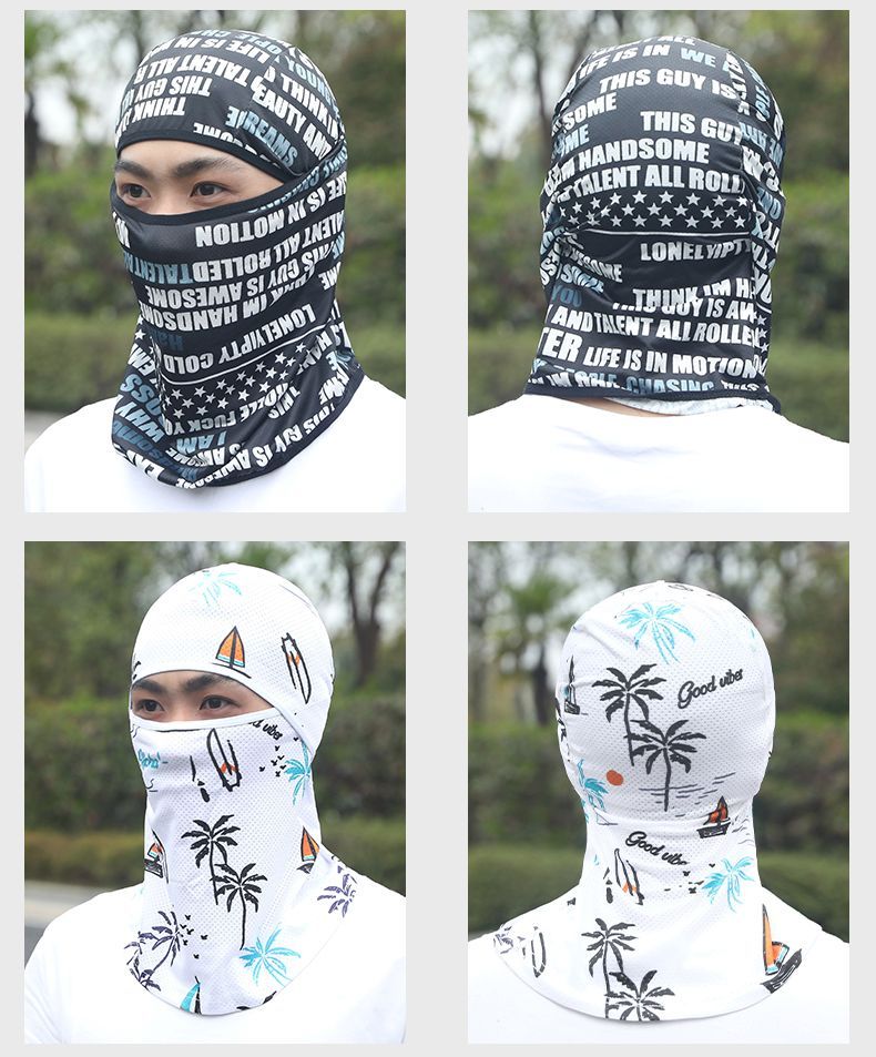 Heren zonnebrandcrème Ice Silk Motorfiets Zomer Rijmasker Volledig Gezicht Winddicht Zand Vissen Hoofdbedekking Vrouwen_voghion.com