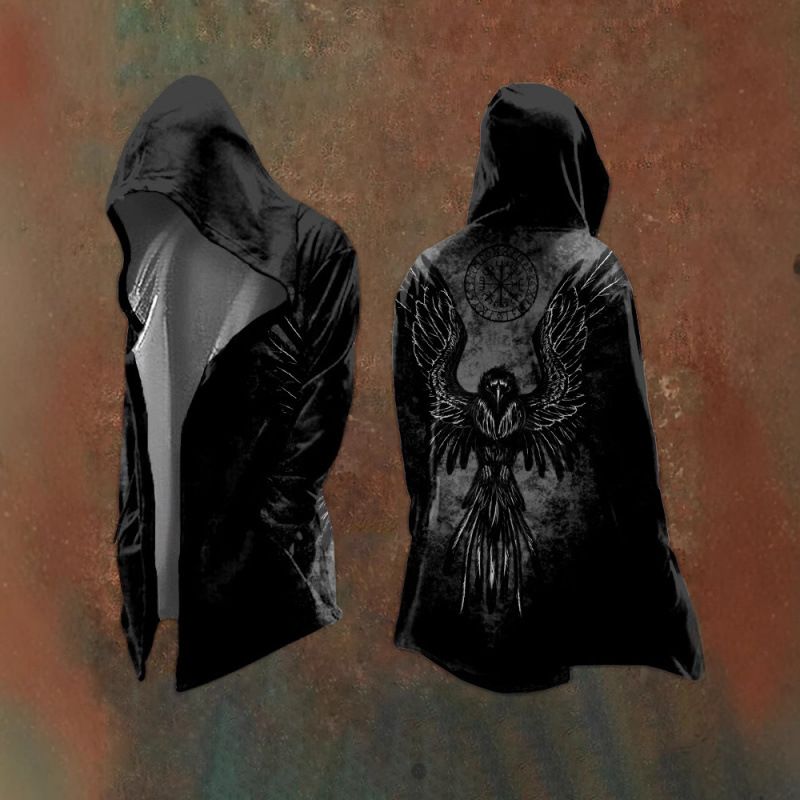 Abstract Universe Spring And Autumn Digital Print Loose Hooded Sweatshirt Men's Cardigan Jacket_voghion.com
