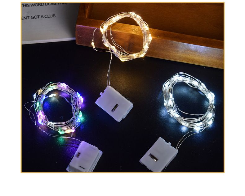 Mini-LED-Lichterketten für Kuchen, Blumen, Luftballons, Dekorationen – 10/20/30 LED-Kupferdraht-Lichterketten mit Knopfbatterie_voghion.com
