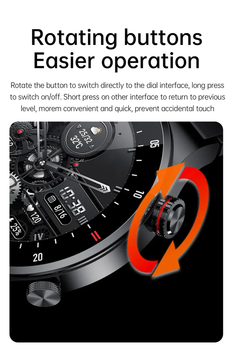 2025 Heart Rate Smart Watches Sports Pressure GPS Waterproof Smartwatch Large HD Screen Bracelet ECG Blood Oxygen_voghion.com