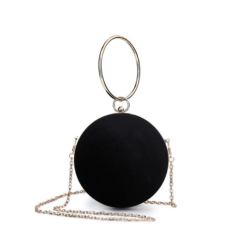 Borsa a mano con catena versatile, per abito da ballo in velluto e festa serale_voghion.com